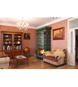 Изразцовый камин с овальным эркером.