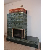 Монтаж изразцового камина с двусторонней топкой.