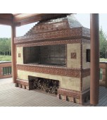 Изразцовая уличная печь «Очаг над водой».