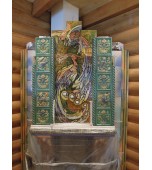 Монтаж изразцового камина с панно «жар – птица»