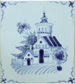 Русская печь, декорированная изразцами с сюжетами  «Знаки зодиака»      