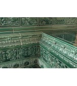 Изразцовая банная печь с лежанкой.