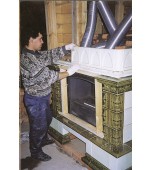 Монтаж изразцового комплекса печь – камин.