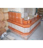 Монтаж изразцового камина с шамотными деталями.