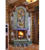 Победитель конкурса «Дизайн камина 2018» Изразцовый камин с панно «Жар птица»