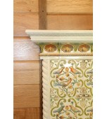 Изразцовый экран в банном комплексе.