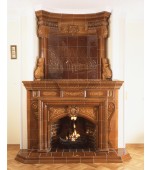 Изразцовый камин с панно «Замок»