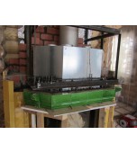 Монтаж изразцового камина с кронштейнами.