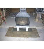 Монтаж изразцового камина белая сказка.