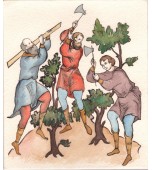 Полукруглая печь с изразцами, расписанными по сырой эмали.