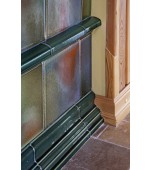 Изразцовый камин с поливами.