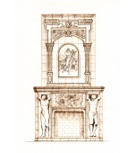 Изразцовый камин с панно «Георгий Победоносец»