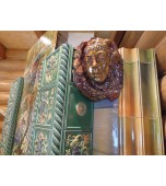 Монтаж изразцового камина с панно «жар – птица»