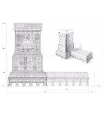 Изразцовая банная печь с лежанкой.