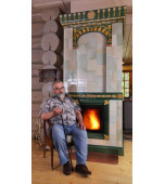 Изразцовый камин «По мотивам эскизов Поленовой Е.Д.»