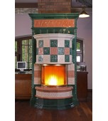 Изразцовый камин со сферической топкой.