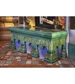 Победитель конкурса «Дизайн камина 2018» Изразцовый камин с панно «Жар птица»