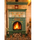 Изразцовый камин «По мотивам графики Билибина».