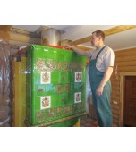 Монтаж изразцового камина с кронштейнами.