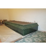 Монтаж изразцового камина с двусторонней топкой.