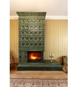 Изразцовый камин с лабрадором.