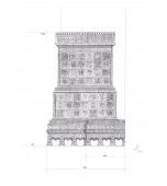 Изразцовая банная печь с лежанкой.