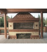 Изразцовая уличная печь «Очаг над водой».