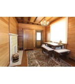 Изразцовый экран в банном комплексе.