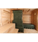 Изразцовая банная печь с лежанкой.