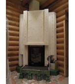 Монтаж изразцового камина с панно «жар – птица»