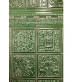 Изразцовая банная печь с лежанкой.