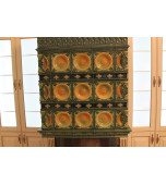 Изразцовый камин с топкой с трёхсторонним обзором.                                         