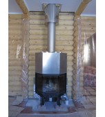 Монтаж изразцового камина с кронштейнами.