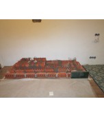 Монтаж изразцового камина с двусторонней топкой.