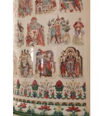 Полукруглая печь с изразцами, расписанными по сырой эмали.