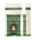 Изразцовый камин «По мотивам графики Билибина».